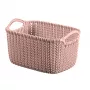 CURVER Knit XS obdĺžnikový úložný koš 3L 25x18x14 cm ružová