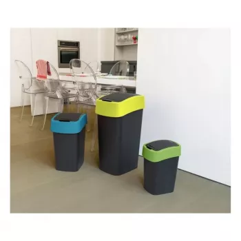 CURVER Flip Bin 25L odpadkový kôš čierna/žltá