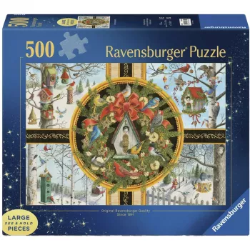Ravensburger puzzle s veľkými dielikmi Spevavce v zime (500 dielikov)