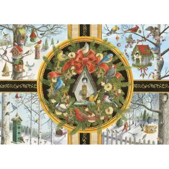 Ravensburger puzzle s veľkými dielikmi Spevavce v zime (500 dielikov)