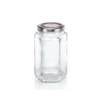 LEIFHEIT šesťhranná sklenená nádoba 1700 ml