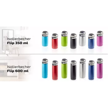 LEIFHEIT Thermo Mug Flip 350 ml strieborná