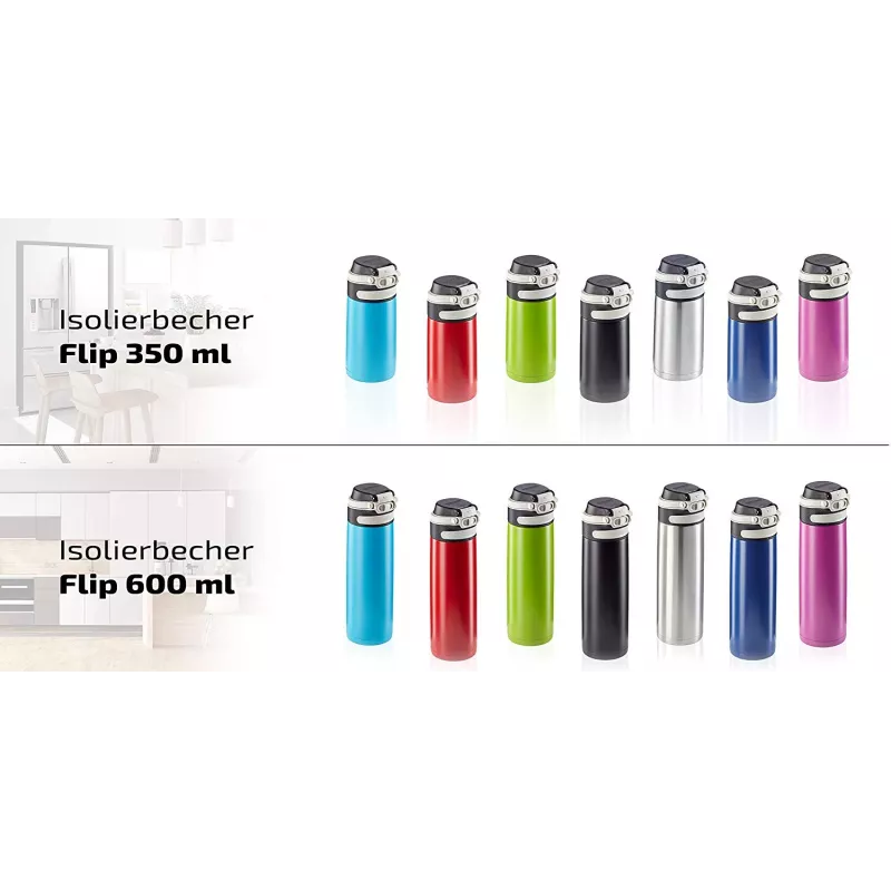 LEIFHEIT Thermo Mug Flip 350 ml strieborná