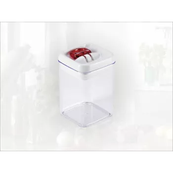 LEIFHEIT Fresh&Easy nádoba na potraviny 800ml, vzduchotesná, stohovateľná, bez BPA, priehľadná s bielo/zeleným vekom