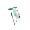 LEIFHEIT vysávač na okná Dry&Clean s 43 cm tyčou Click System, elektrický vysávač na okná, biela/tyrkysová