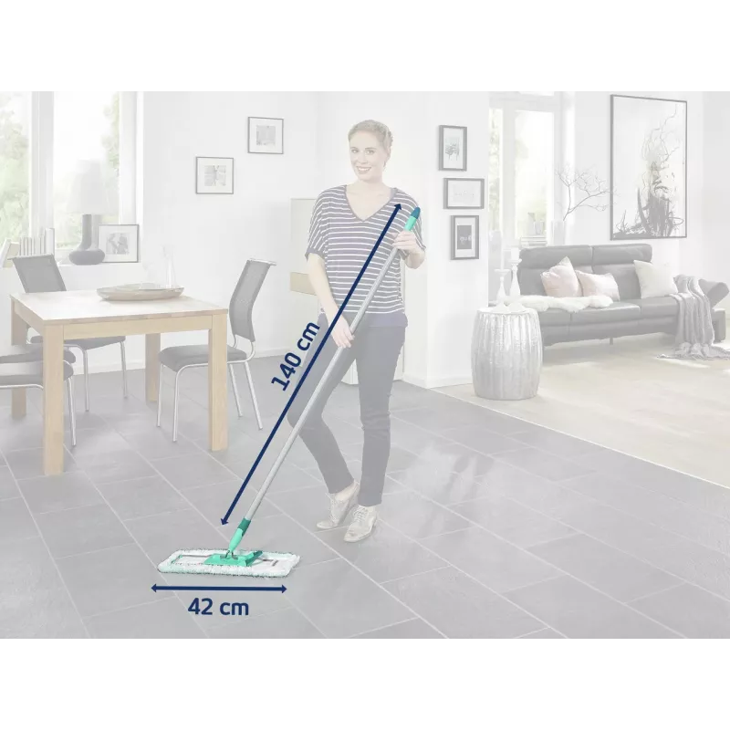 LEIFHEIT Profi XL Micro Duo mop na podlahu s oceľovou tyčou, 42 cm