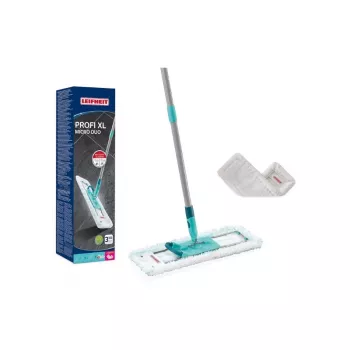 LEIFHEIT Profi XL Micro Duo 42 cm mop na podlahu so skladacou rukoväťou a náhradnou utierkou SuperDuster