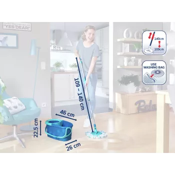 LEIFHEIT čistiaca súprava na podlahu Rotations-Disc-Mop Ergo s Power Cleaner 1L