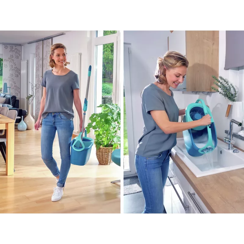 LEIFHEIT čistiaca súprava na podlahu Rotations-Disc-Mop Ergo s Power Cleaner 1L