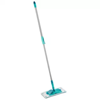 LEIFHEIT PowerClean M kefa na podlahu s teleskopickou tyčou, 33 cm, zelená/sivá