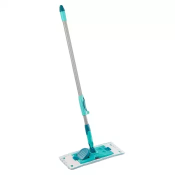 LEIFHEIT PowerClean M kefa na podlahu s teleskopickou tyčou, 33 cm, zelená/sivá