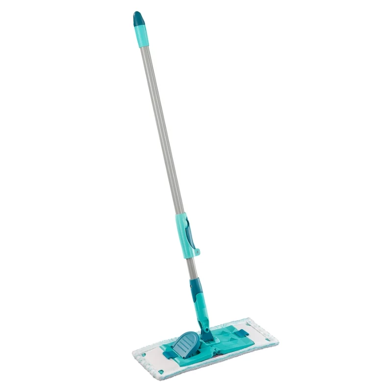 LEIFHEIT PowerClean M kefa na podlahu s teleskopickou tyčou, 33 cm, zelená/sivá