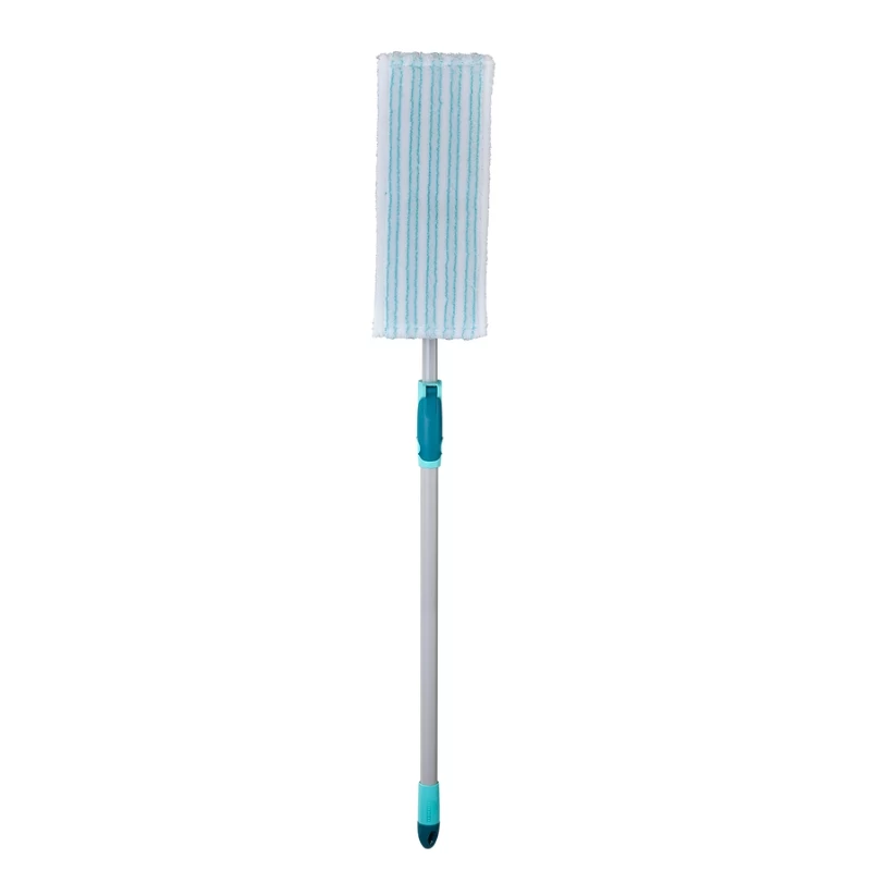 LEIFHEIT PowerClean M kefa na podlahu s teleskopickou tyčou, 33 cm, zelená/sivá