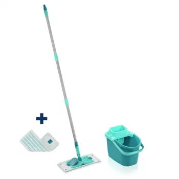 Leifheit Clean Twist M Ergo sada na čistenie podlahy s mopovou hlavou Micro Duo, 33 cm, zelená/biela