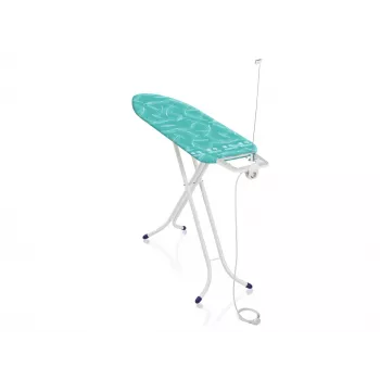 LEIFHEIT Air Board M Compact Plus žehliaca doska 120x38 cm s technológiou Thermo-Reflect, výškovo nastaviteľná 75 – 95 cm, skladacia, bavlnený poťah