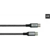 GoodConnections Magnetický USB 2.0 špirálový kábel 60W USB-C na USB-C, čierny/biely, 1m 2060-MT010SW