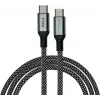 GoodConnections Magnetický USB 2.0 špirálový kábel 60W USB-C na USB-C, čierny/biely, 1m 2060-MT010SW