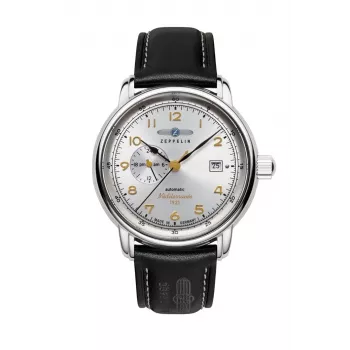 Zeppelin Mediterranee 96681 automatické pánske hodinky, 40mm, modrý ciferník, modrý kožený remienok