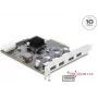 Delock PCI Express x4 karta na 4 x USB 10 Gbps USB Type-A Dual Channel