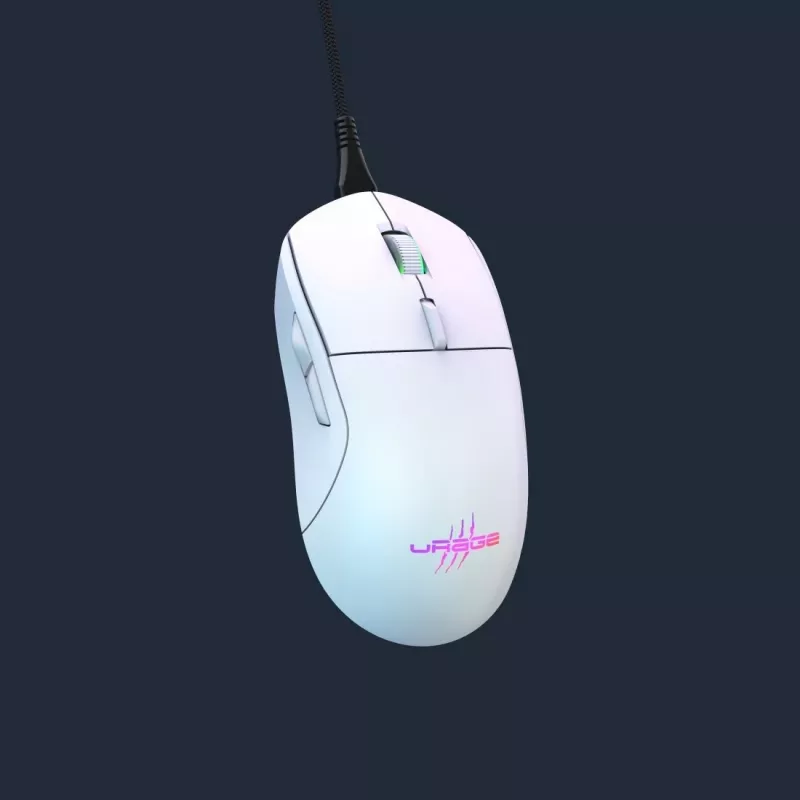 Hama uRage Reaper 250 herná myš, káblová, optická, 6200 DPI, 6 tlačidiel, RGB, biela