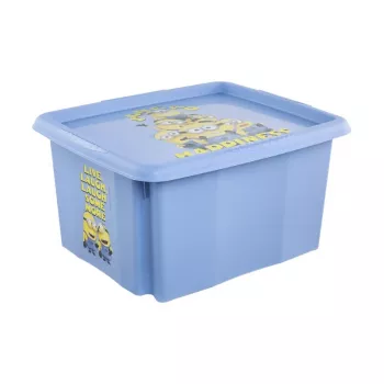 keeeper Krabica s vekom 24L Karolina „Minions Happiness“ 42,5x35,5x22,5cm svetlomodrá