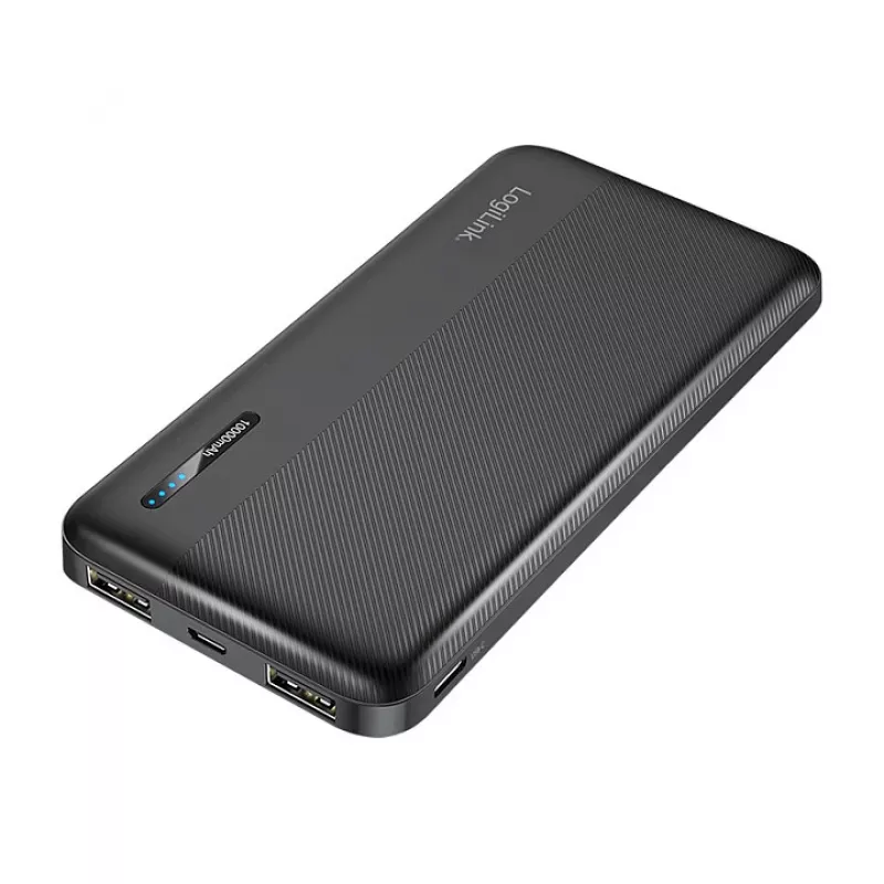LogiLink PA0338RF 10000 mAh powerbanka s USB-C PD a Quick Charge 3.0, čierna