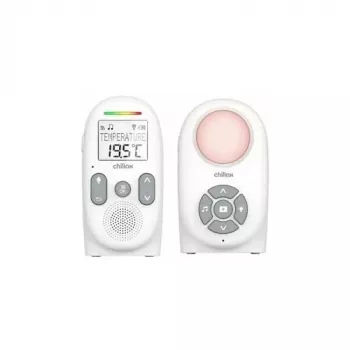 Chillax CB260 DECT digitálny audio babyphone s obojsmernou komunikáciou, teplotným senzorom, nočným svetlom, uspávankami a vibračným alarmom – biela