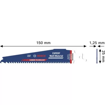 Bosch EXPERT Multi Material čepeľ ocasky 2608902332 S959XHM, Carbide, 150 mm, 6 TPI