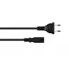 Kabelmeister Euro napájací kábel CEE 7/16 na IEC C7, 1m, čierny, 0,75mm²