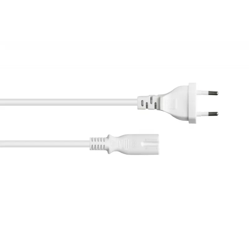 Kabelmeister Euro napájací kábel Type-C na C7 Figure-8, biely, 0,75mm², 7,5m