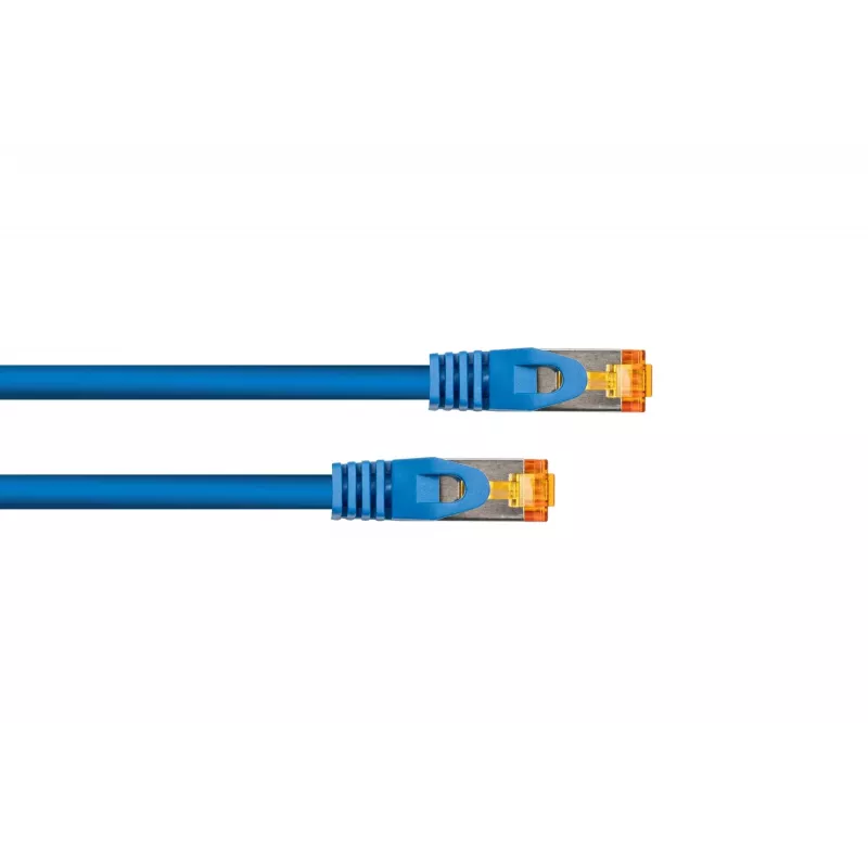 KABELMEISTER Cat.7 S/FTP patch kábel, RJ45, TPE, bezhalogénový, modrý, 3m