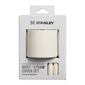STANLEY The Quencher Boot + stroh straw topper sada, ochranné silikónové príslušenstvo pre 1,18L tumbler, Light Cream