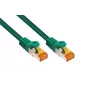 KABELMEISTER Cat.7 S/FTP patch kábel, RJ45, TPE bezhalogénový, zelený, 0,25m