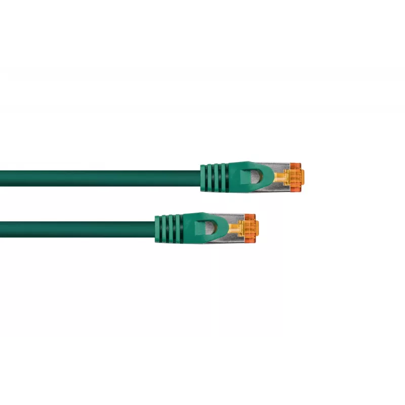KABELMEISTER Cat.7 S/FTP patch kábel, RJ45, TPE bezhalogénový, zelený, 0,25m