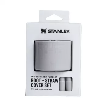 STANLEY sada 2 ochranných puzdier a krytiek na slamky pre termohrnček 0,89L/0,59L The Quencher Boot + Straw Topper svetlosivá