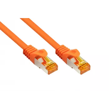 Kabelmeister Cat.7 S/FTP patch kábel, RJ45, TPE, bez halogénov, oranžová, 2 m