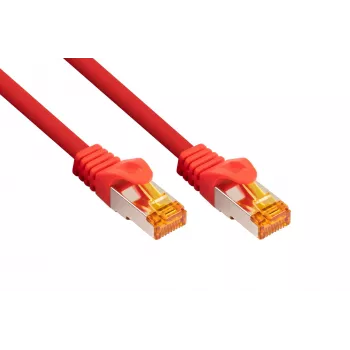 KABELMEISTER Cat.7 S/FTP patch kábel, RJ45, TPE plášť, bez halogénov, červená, 7,5 m