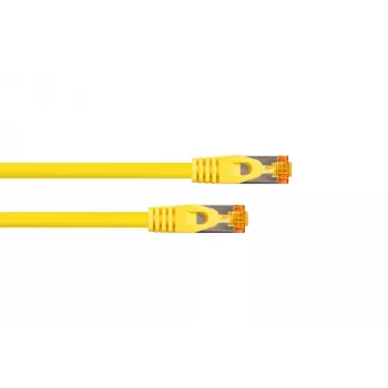 KABELMEISTER Cat.7 S/FTP patch kábel, RJ45, TPE bez halogénov, žltá, 0,5 m