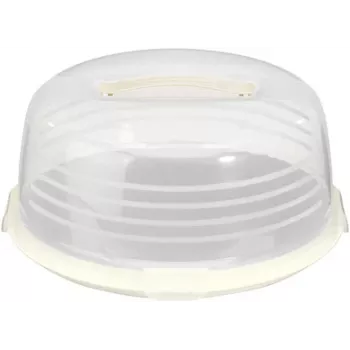 CURVER okrúhla prepravná dóza na koláč Ø34,7x15,6 cm krémová