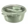 CURVER dóza na potraviny Lunch Kit okrúhla 1,6L Smart Eco To Go Ø22x10cm Soft Green