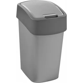 CURVER Flip Bin 9L odpadkový kôš strieborný/sivý