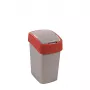 CURVER Flip Bin 25L odpadkový kôš strieborný/červený