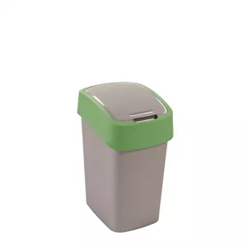 Curver Flip Bin odpadkový kôš 25L, strieborný/zelený