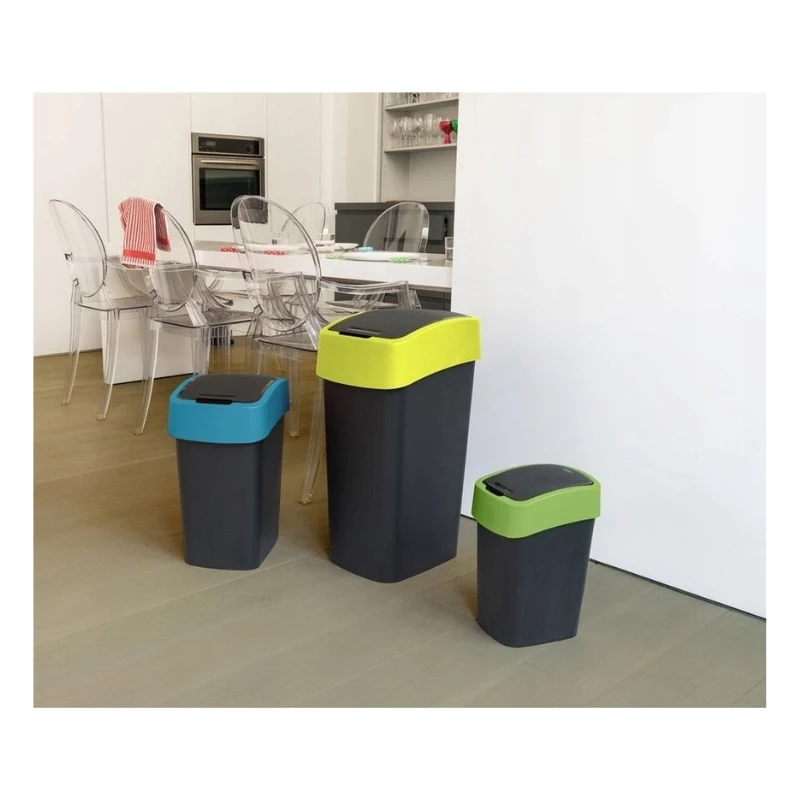 Curver Flip Bin 25L odpadkový kôš čierny/zelený