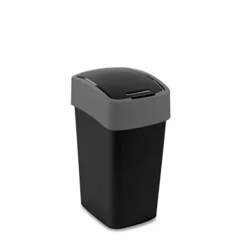 CURVER Flip Bin 25L odpadkový kôš čierny/strieborný