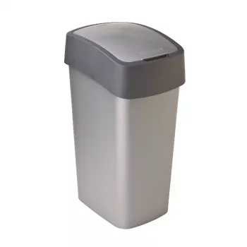 CURVER Flip Bin 45L odpadkový kôš strieborný/sivý