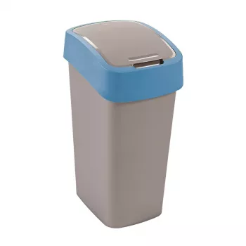 CURVER Flip Bin 45L odpadkový kôš strieborný/modrý