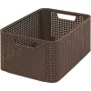 Curver Style Box M 38,6 x 28,7 x 17 cm tmavohnedá úložná krabica s vekom
