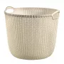 Curver Knit L okrúhly koš na bielizeň 30L biela 40x39x33cm