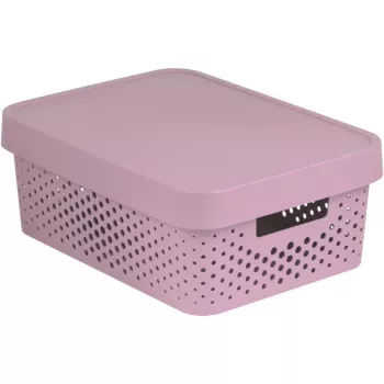 Curver Infinity úložný box z recyklovaného materiálu 11 L, 36 x 27 x 14 cm, ružový